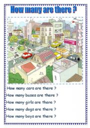 English Worksheet: How many are there ?