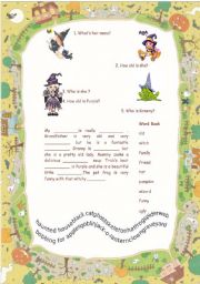 English Worksheet: The witch family 1/2