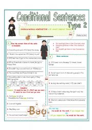 English Worksheet: Conditional sentences (Type 2 )3/4