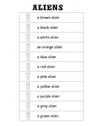 English worksheet: colours