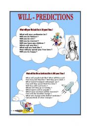 English Worksheet: Will - predictions - speaking