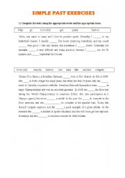 English Worksheet: Simple Past Exercises