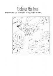 English Worksheet: Colour the bee!