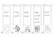 English Worksheet: Bookmarkers with some words of encouragement