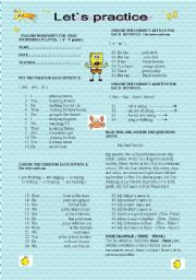 English Worksheet: an amazing  sheet
