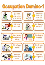 English Worksheet: Job domino