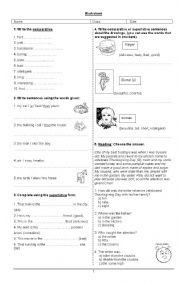 English Worksheet: Comparatives and superlatives