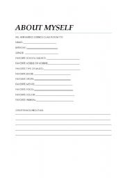 English Worksheet: knowing your students 