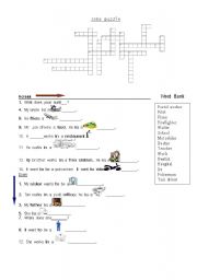 English worksheet:  Jobs Crosswords