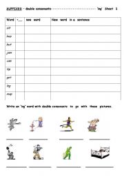 English Worksheet: Suffixes-ing 1