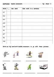 English worksheet: Suffixes-ing 1