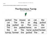 English Worksheet: The Enormous Turnip- mixed up sentences