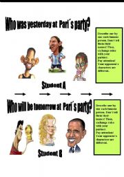 English Worksheet: Guess who: description STUDENT A AND B 