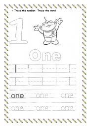 English Worksheet: One