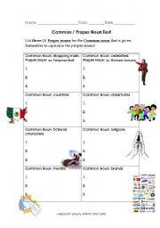 english worksheets common nouns
