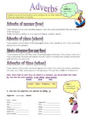 English Worksheet: Adverbs (02.09.09)