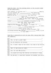 English worksheet: SIMPLE PAST PRACTICE