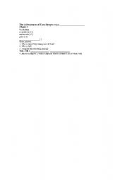 English worksheet: tom sawyer worksheet 1