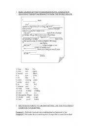 English worksheet: COMPLETE THE LETTER AND THEN WRITE A REPLY