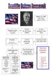 English Worksheet: FRANKLIN DELANO ROOSEVELT