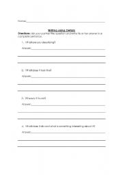 English worksheet: Interview Worksheet