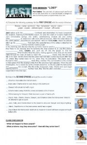 LOST season 1 episode 1 2 ESL worksheet by ile na