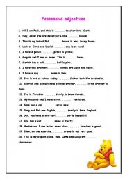 English Worksheet: Exercises - Possessive Adjectives