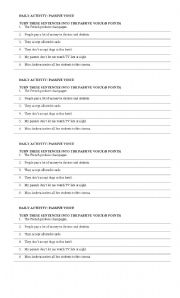 English Worksheet: Passive voice