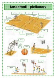 English Worksheet: Basketball - pictionary