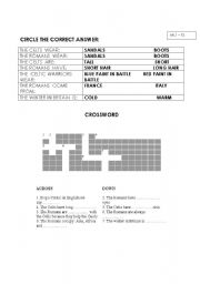 English Worksheet: Romans versus Celts