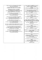 English worksheet: Song in present simple