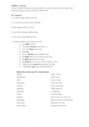 English Worksheet: Simple tense