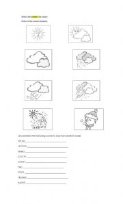 English worksheet: weather