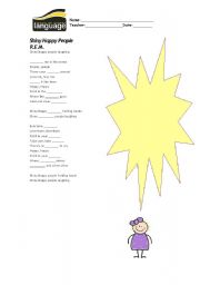 English worksheet: Shiny Happy People