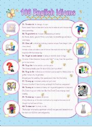 English Worksheet: Essential idiom part 3