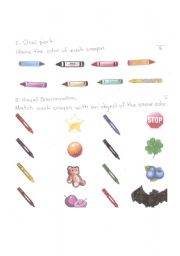 English worksheet: Colors recognition