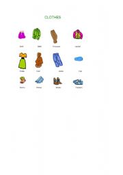 English worksheet: Clothes