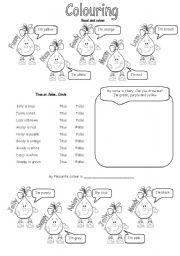 English Worksheet: Colouring