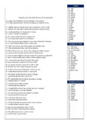 English Worksheet: from.....to