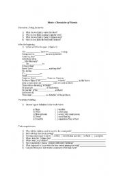 English Worksheet: Movie Chronicles of Narnia