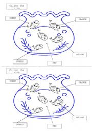 English Worksheet: colours