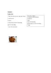 English worksheet: Much/Many, A Little/A few Recipe Exchange