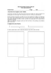 English worksheet: Lindas Routine