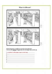 English Worksheet: What is different?