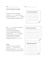 English worksheet: Past Tense through songs