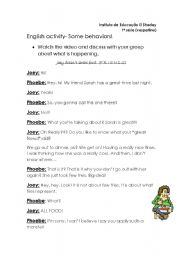 English Worksheet: Joey doesnt share food