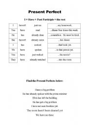 English worksheet: present perfect with battle ships