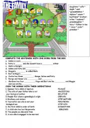 English Worksheet: FAMILY VOCABULARY