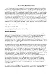 English Worksheet: Teaching pronunciation
