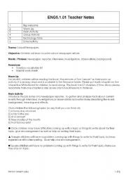 English worksheet: School Newspaper